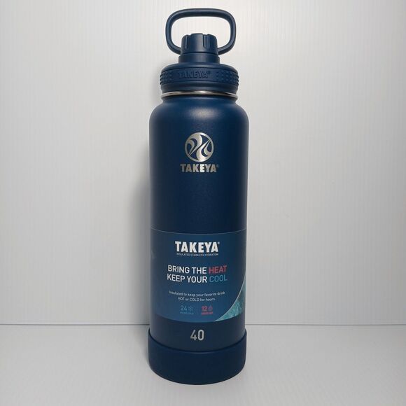 Takeya Actives 40oz Insulated Stainless Steel Water Bottle with Spout Lid New - Picture 3 of 7